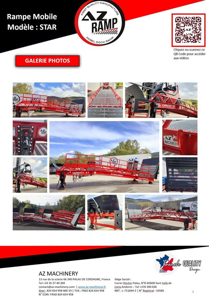 **RENTAL** Loading Ramp with with hydraulic tilting bridge - AZ RAMP - STAR- 8T. 8 ton capacity - Rampa de carregamento: foto 4 **RENTAL** Loading Ramp with with hydraulic tilting bridge - AZ RAMP - STAR- 8T. 8 ton capacity - Rampa de carregamento: foto 4