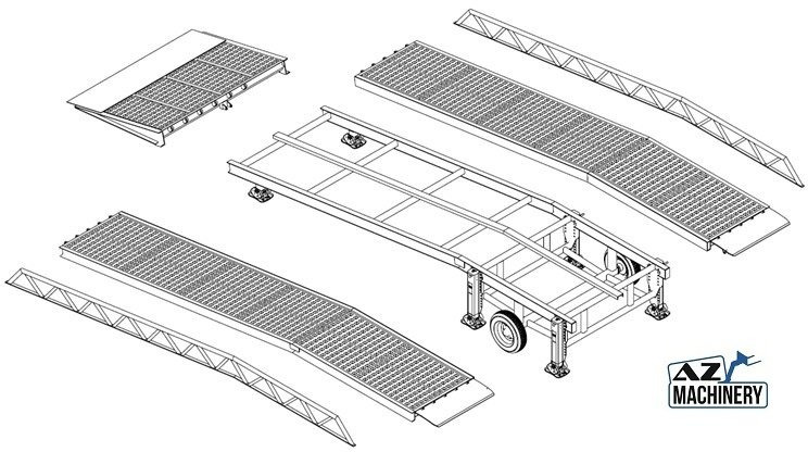 Rampa de carregamento novo Wide Loading Ramp with hydraulic tilting bridge -  AZ RAMP - STAR-10-XL: foto 9