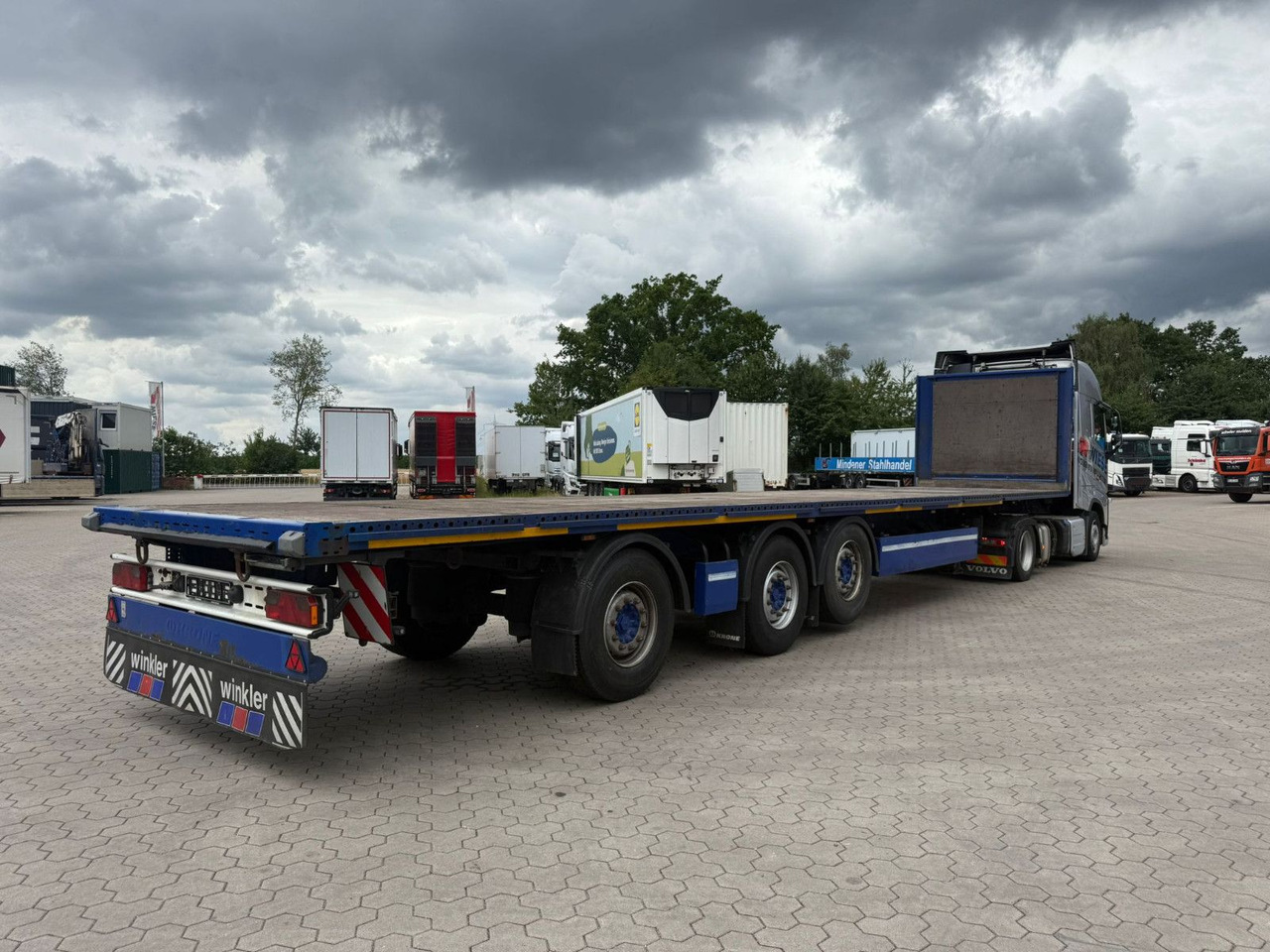 Krone Plattform Auflieger mit Tridec Zwangslenkung - Semi-reboque plataforma/ Caixa aberta: foto 2 Krone Plattform Auflieger mit Tridec Zwangslenkung - Semi-reboque plataforma/ Caixa aberta: foto 2