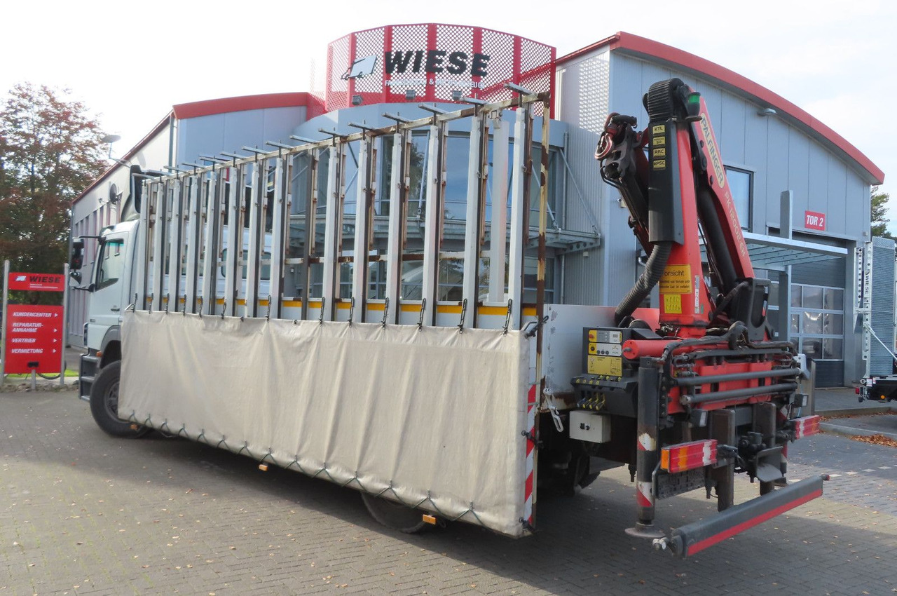 Mercedes-Benz Axor 1833 L - Glastransporter Kran Palfinger - Camião de caixa aberta/ Plataforma, Camião grua: foto 3 Mercedes-Benz Axor 1833 L - Glastransporter Kran Palfinger - Camião de caixa aberta/ Plataforma, Camião grua: foto 3