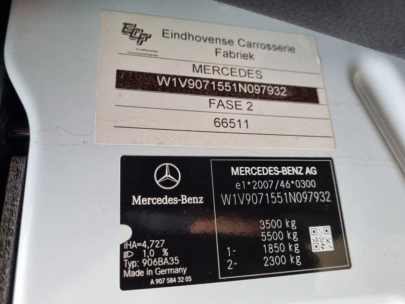 Carrinha de contentor Mercedes-Benz Sprinter 514 CDI Koffer 22M3 /234 cm Hoog /1000 KG LBW / Euro 6: foto 8