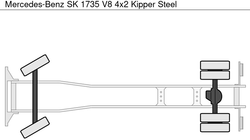 Camião basculante Mercedes-Benz SK 1735 V8 4x2 Kipper Steel: foto 12