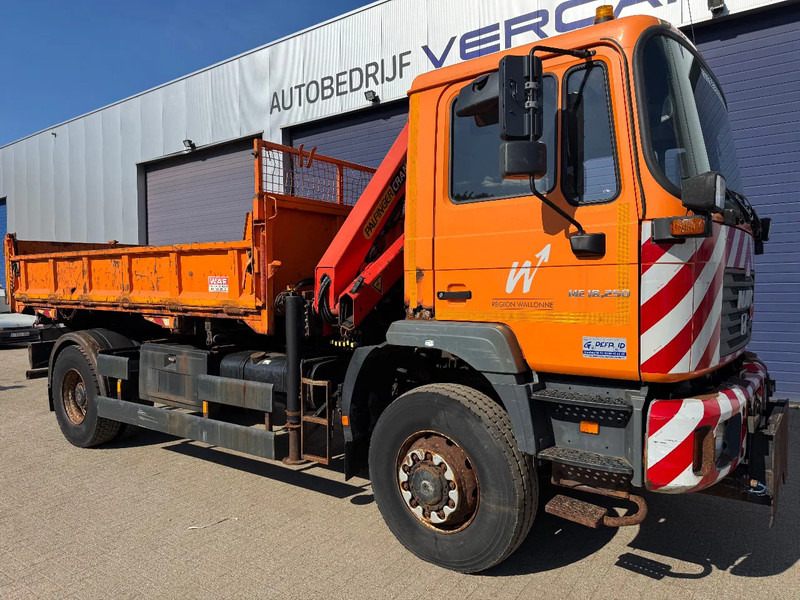 MAN ME18.250 **4x4-TIPPER+PALFINGER PK8500-BELGIAN TRUCK** - Camião basculante, Camião grua: foto 1 MAN ME18.250 **4x4-TIPPER+PALFINGER PK8500-BELGIAN TRUCK** - Camião basculante, Camião grua: foto 1