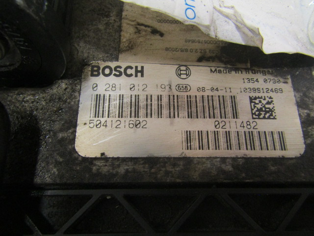 IVECO DAILY 3.0 (FICE 3481C) ECU KIT COMPLETE P/NO BOSCH 0281020193 - Centralina electrónica para Camião: foto 2 IVECO DAILY 3.0 (FICE 3481C) ECU KIT COMPLETE P/NO BOSCH 0281020193 - Centralina electrónica para Camião: foto 2