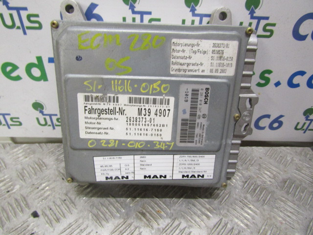 MAN ECM 280 ENGINE ECU P/NO 02811010347 - Centralina electrónica para Camião: foto 1 MAN ECM 280 ENGINE ECU P/NO 02811010347 - Centralina electrónica para Camião: foto 1