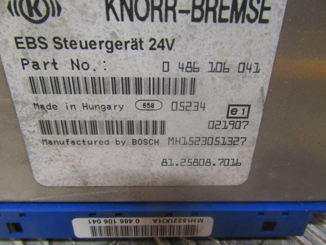 MAN TGA EBS ECU P/NO 81.25808.7016 - Centralina electrónica para Camião: foto 2 MAN TGA EBS ECU P/NO 81.25808.7016 - Centralina electrónica para Camião: foto 2