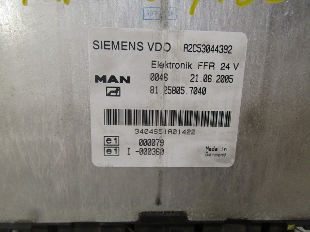 MAN TGA / TGS FFR UNIT ECU P/NO 81.25805.7040 - Centralina electrónica para Camião: foto 2 MAN TGA / TGS FFR UNIT ECU P/NO 81.25805.7040 - Centralina electrónica para Camião: foto 2