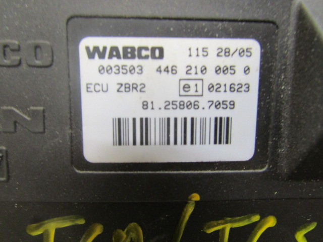 MAN TGA / TGS / TGX WABCO ZBR2 ECU 81.25806.7059 - Centralina electrónica para Camião: foto 2 MAN TGA / TGS / TGX WABCO ZBR2 ECU 81.25806.7059 - Centralina electrónica para Camião: foto 2