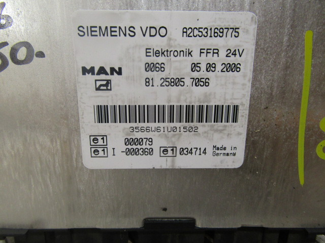MAN TGL / TGM FFR UNIT ECU 81.25805.7056 - Centralina electrónica para Camião: foto 2 MAN TGL / TGM FFR UNIT ECU 81.25805.7056 - Centralina electrónica para Camião: foto 2