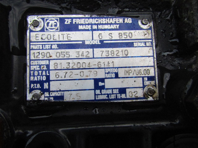 MAN TGL ZF65850 ECOLITE GEARBOX - Caixa de velocidade para Camião: foto 3 MAN TGL ZF65850 ECOLITE GEARBOX - Caixa de velocidade para Camião: foto 3