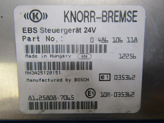 MAN TGS EBS ECU P/NO 81.25808.7065 - Centralina electrónica para Camião: foto 2 MAN TGS EBS ECU P/NO 81.25808.7065 - Centralina electrónica para Camião: foto 2
