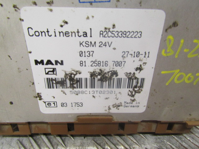 MAN TGS KSM CONTROL UNIT MAN P/NO 81.25816.7007 - Sistema elétrico para Camião: foto 2 MAN TGS KSM CONTROL UNIT MAN P/NO 81.25816.7007 - Sistema elétrico para Camião: foto 2