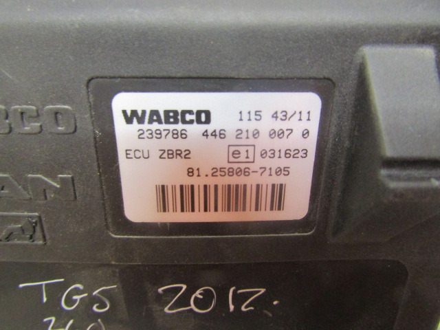 MAN TGS ZBR2 ECU WABCO P/NO 446 210 0070 MAN P/NO 81.25806.7105 - Centralina electrónica para Camião: foto 2 MAN TGS ZBR2 ECU WABCO P/NO 446 210 0070 MAN P/NO 81.25806.7105 - Centralina electrónica para Camião: foto 2
