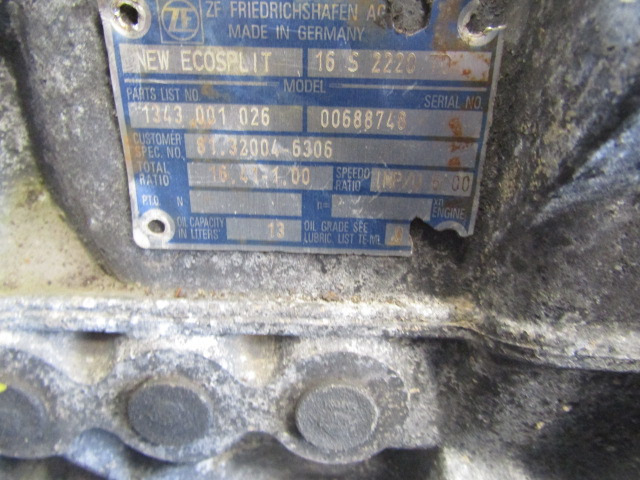 MAN TGS ZF 16S 2220TD MANUAL GEARBOX - Motor e peças para Camião: foto 3 MAN TGS ZF 16S 2220TD MANUAL GEARBOX - Motor e peças para Camião: foto 3
