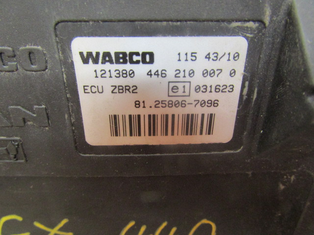 MAN TGX ZBR2 ECU WABCO P/NO 446 210 0070 / MAN P/NO 81.25806.7096 - Centralina electrónica para Camião: foto 2 MAN TGX ZBR2 ECU WABCO P/NO 446 210 0070 / MAN P/NO 81.25806.7096 - Centralina electrónica para Camião: foto 2