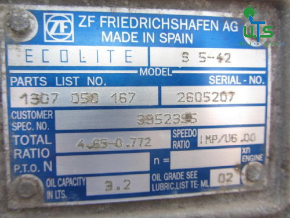 VOLVO FLC 7.5TON 5 SPEED GEARBOX TYPE S5.42 - Caixa de velocidade para Camião: foto 2 VOLVO FLC 7.5TON 5 SPEED GEARBOX TYPE S5.42 - Caixa de velocidade para Camião: foto 2
