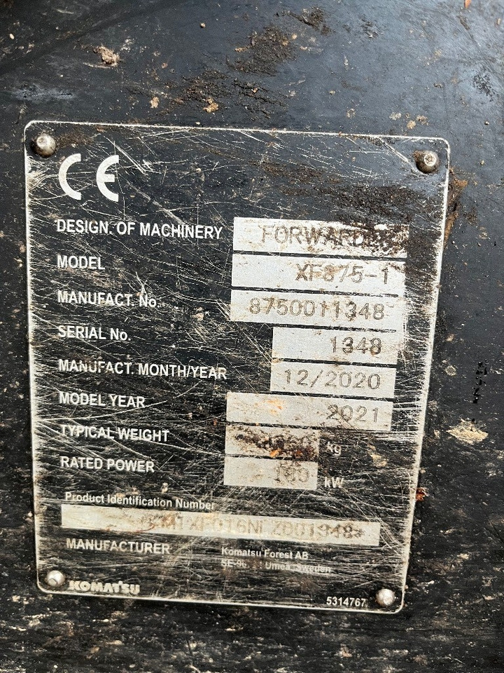 Forwarder Komatsu 875: foto 14 Forwarder Komatsu 875: foto 14