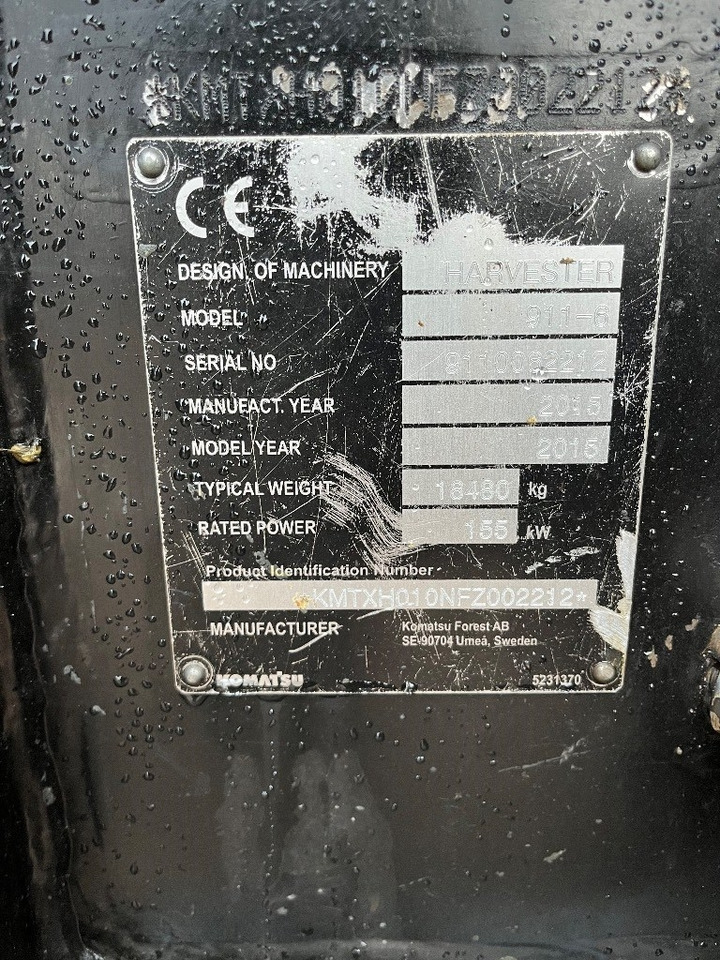 Komatsu 911 - Harvester: foto 5 Komatsu 911 - Harvester: foto 5