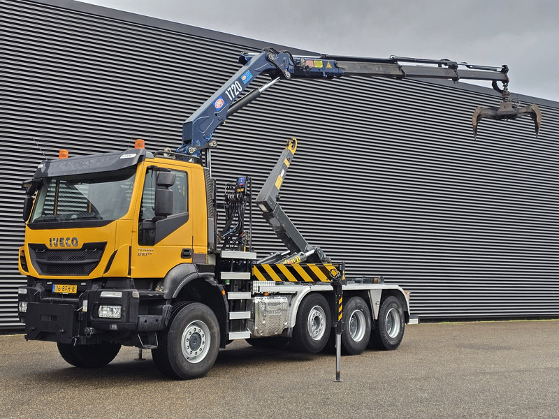 Iveco TRAKKER 380 8X6 / EURO 6 / CRANE + HOOKLIFT - Camião polibenne, Camião grua: foto 1 Iveco TRAKKER 380 8X6 / EURO 6 / CRANE + HOOKLIFT - Camião polibenne, Camião grua: foto 1