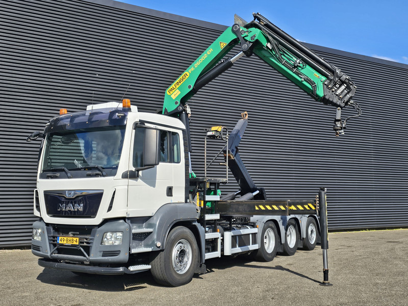 MAN TGS 35.400 8x4-4 / PALFINGER 26 t/m CRANE + HOOKLIFT - Camião polibenne, Camião grua: foto 5 MAN TGS 35.400 8x4-4 / PALFINGER 26 t/m CRANE + HOOKLIFT - Camião polibenne, Camião grua: foto 5