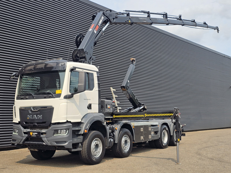 MAN TGS 35.470 8X4 BB / HIAB CRANE + HOOKLIFT - Camião grua: foto 1 MAN TGS 35.470 8X4 BB / HIAB CRANE + HOOKLIFT - Camião grua: foto 1