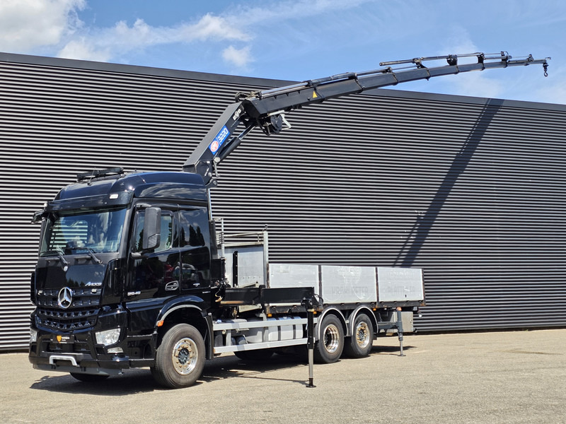 Mercedes-Benz Arocs 2545 6x2 / HMF 32 t/m CRANE / KRAN - Camião de caixa aberta/ Plataforma, Camião grua: foto 1 Mercedes-Benz Arocs 2545 6x2 / HMF 32 t/m CRANE / KRAN - Camião de caixa aberta/ Plataforma, Camião grua: foto 1