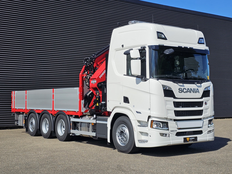 Camião de caixa aberta/ Plataforma, Camião grua Scania 560R / HMF 50 t/m - JIB / LIER: foto 11