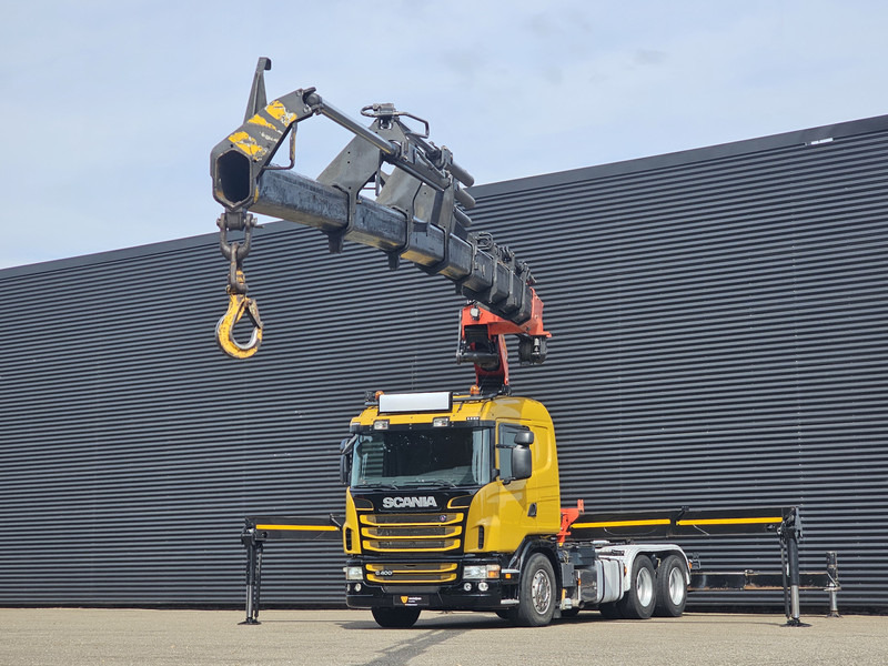 Scania G400 6x2 / PALFINGER PK 60002 / WINCH / BALLAST - Camião de caixa aberta/ Plataforma, Camião grua: foto 4 Scania G400 6x2 / PALFINGER PK 60002 / WINCH / BALLAST - Camião de caixa aberta/ Plataforma, Camião grua: foto 4