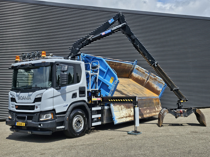 Scania P420 6x2-4 / HMF Z KRAAN / 2 KANTEN KIPPER - Camião basculante, Camião grua: foto 2 Scania P420 6x2-4 / HMF Z KRAAN / 2 KANTEN KIPPER - Camião basculante, Camião grua: foto 2