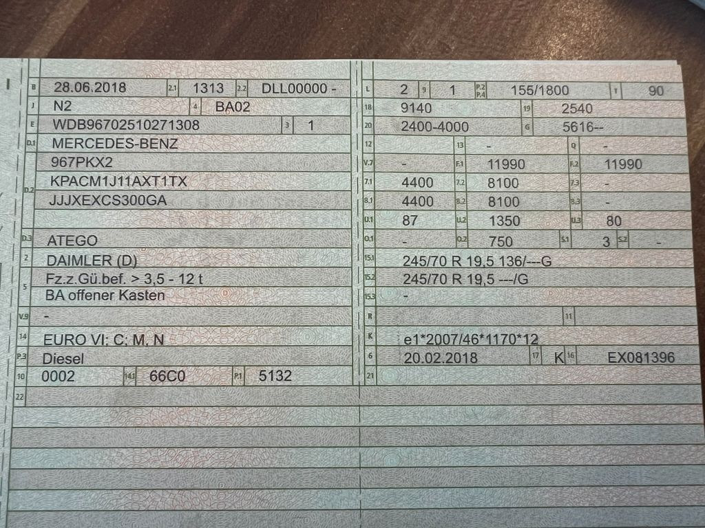 Mercedes-Benz 1221 4X2 offene Pritsche Mercedes-Benz 1221 4X2 offene Pritsche - Camião de caixa aberta/ Plataforma: foto 2 Mercedes-Benz 1221 4X2 offene Pritsche Mercedes-Benz 1221 4X2 offene Pritsche - Camião de caixa aberta/ Plataforma: foto 2