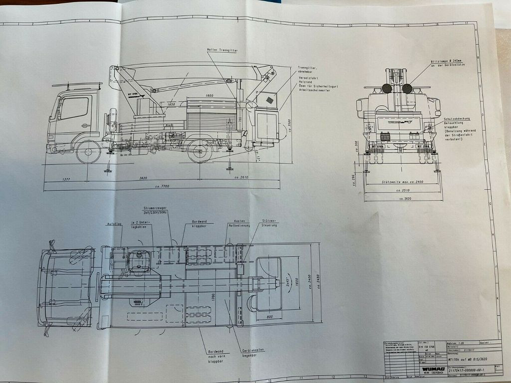 Mercedes-Benz 815 4x2 Hubarbeitsbühne Wumag 170 high 17 m Mercedes-Benz 815 4x2 Hubarbeitsbühne Wumag 170 high 17 m - Caminhão com plataforma aérea, Veículo comercial: foto 5 Mercedes-Benz 815 4x2 Hubarbeitsbühne Wumag 170 high 17 m Mercedes-Benz 815 4x2 Hubarbeitsbühne Wumag 170 high 17 m - Caminhão com plataforma aérea, Veículo comercial: foto 5