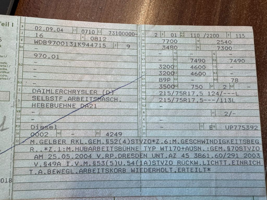 Mercedes-Benz 815 4x2 Hubarbeitsbühne Wumag 170 high 17 m Mercedes-Benz 815 4x2 Hubarbeitsbühne Wumag 170 high 17 m - Caminhão com plataforma aérea, Veículo comercial: foto 2 Mercedes-Benz 815 4x2 Hubarbeitsbühne Wumag 170 high 17 m Mercedes-Benz 815 4x2 Hubarbeitsbühne Wumag 170 high 17 m - Caminhão com plataforma aérea, Veículo comercial: foto 2