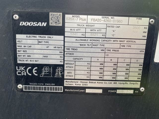 Doosan B35X-7 PLUS - Empilhador elétrico: foto 5 Doosan B35X-7 PLUS - Empilhador elétrico: foto 5
