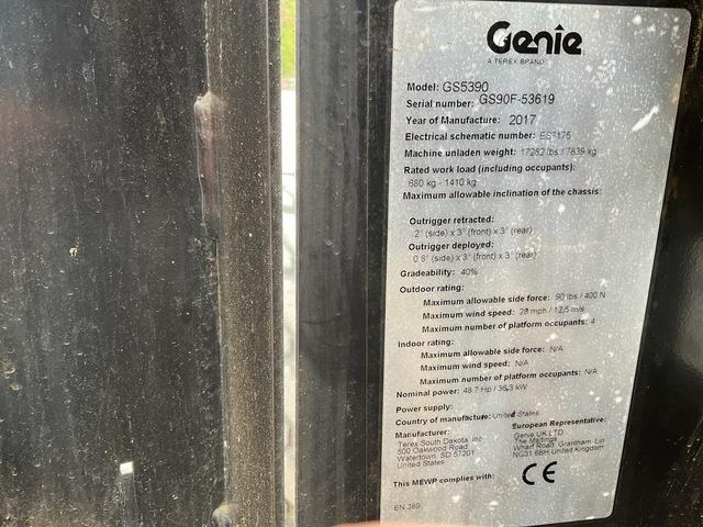 Genie GS5390 - Plataforma de Tijera/ Plataforma de tesoura: foto 5 Genie GS5390 - Plataforma de Tijera/ Plataforma de tesoura: foto 5