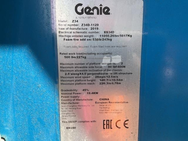 Genie Z34 - Plataforma articulada: foto 5 Genie Z34 - Plataforma articulada: foto 5
