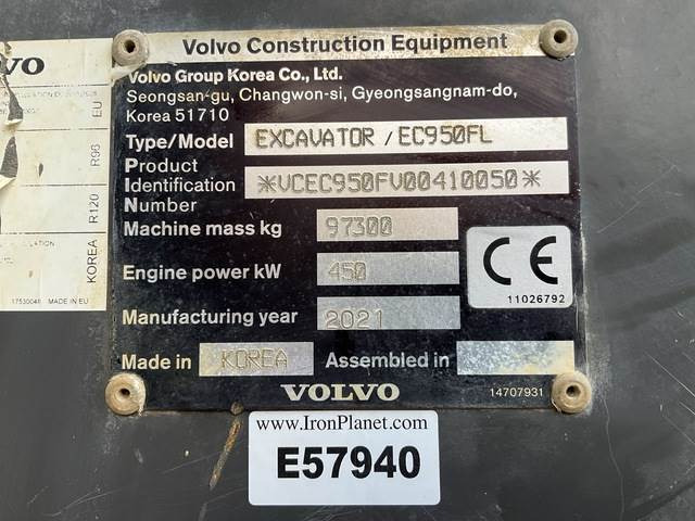 Volvo EC950FL - Escavadora de rastos: foto 5 Volvo EC950FL - Escavadora de rastos: foto 5