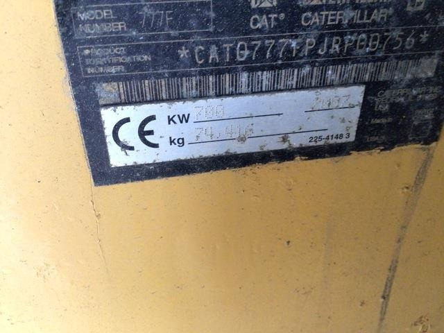 Locação financeira de  CAT 777F CAT 777F: foto 6