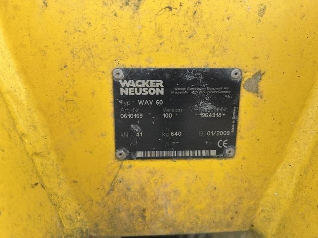 Wacker Neuson WAV60 - Placas vibratórias: foto 5 Wacker Neuson WAV60 - Placas vibratórias: foto 5