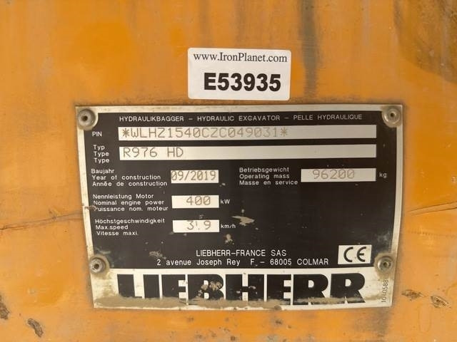 Liebherr R976 HD - Escavadora de rastos: foto 5 Liebherr R976 HD - Escavadora de rastos: foto 5