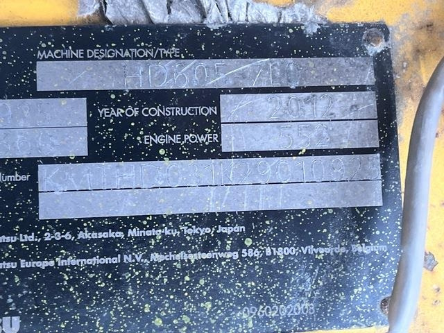 Komatsu HD605-7EO - Caminhão fora de estrada: foto 5 Komatsu HD605-7EO - Caminhão fora de estrada: foto 5