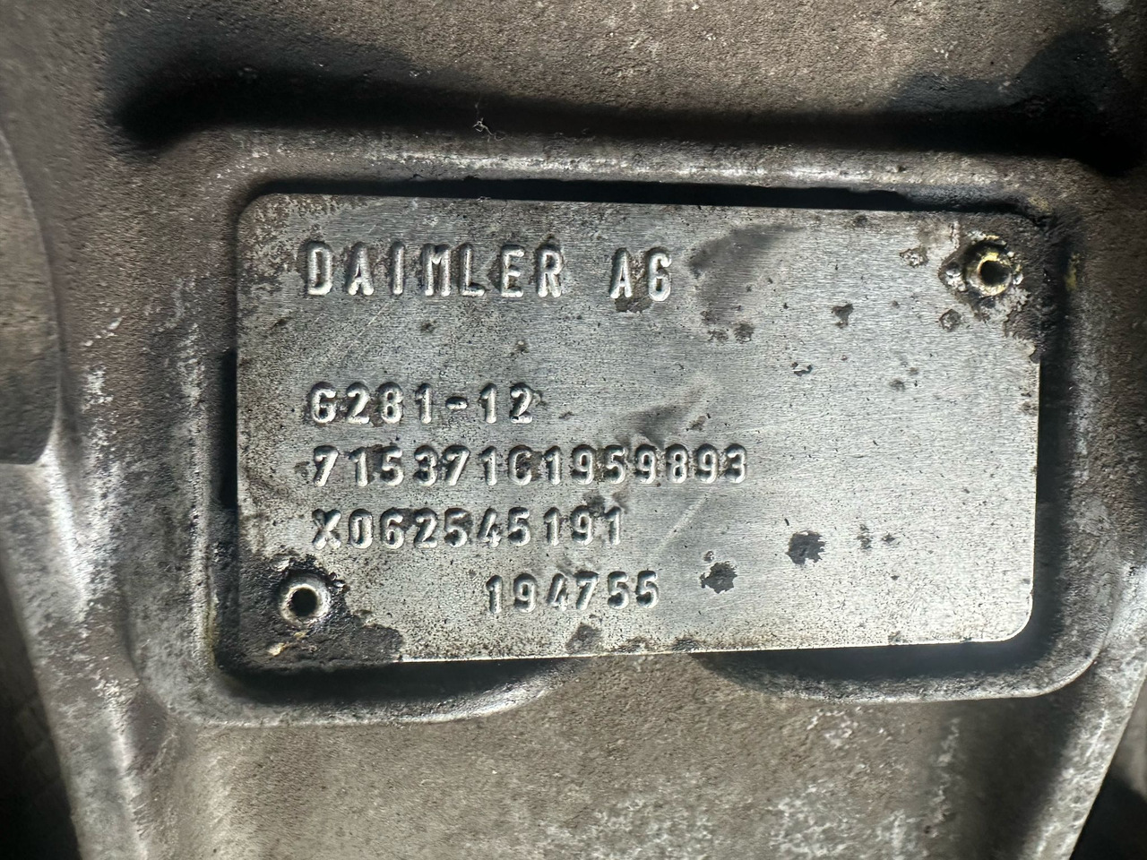 Mercedes G281-12 - Caixa de velocidade: foto 4 Mercedes G281-12 - Caixa de velocidade: foto 4