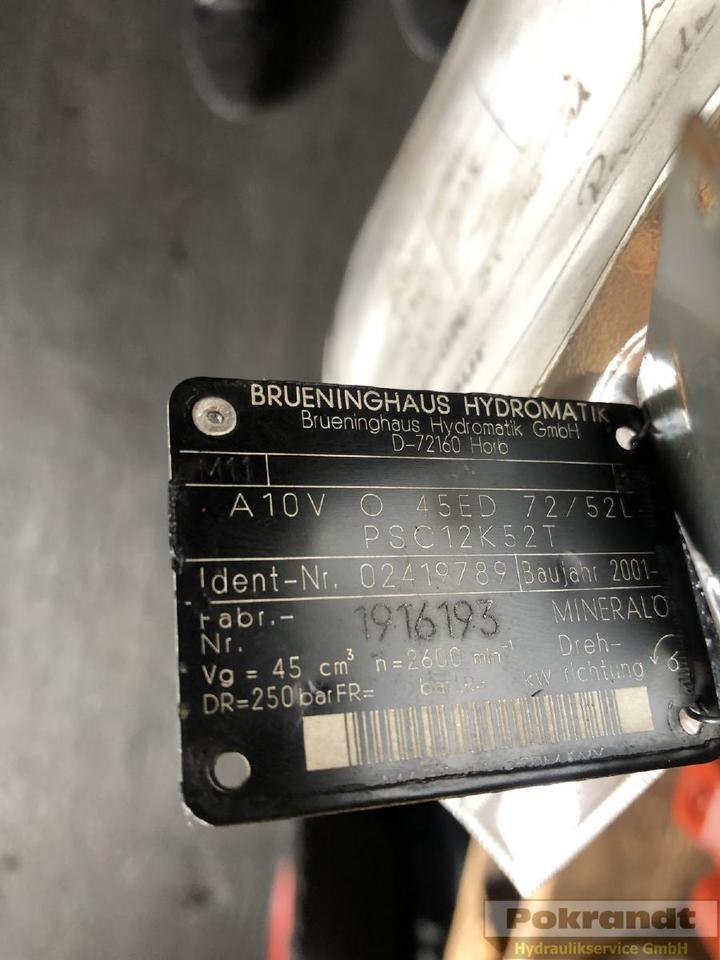 Rexroth A10VO60DFR1-52L-PWC12K04 + A10VO45ED72-52-PSC12K52T + A10VSO18DR-31L-PSCN00 - Bomba hidráulica: foto 4 Rexroth A10VO60DFR1-52L-PWC12K04 + A10VO45ED72-52-PSC12K52T + A10VSO18DR-31L-PSCN00 - Bomba hidráulica: foto 4