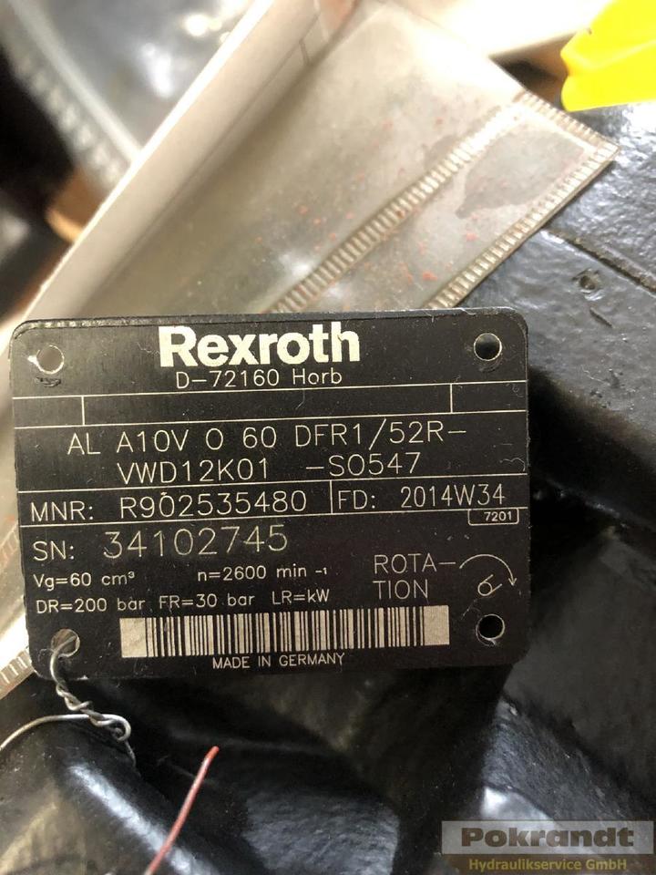 Rexroth AL A10VO60DFR1/52R-VWD12K01-S0547 - Bomba hidráulica: foto 2 Rexroth AL A10VO60DFR1/52R-VWD12K01-S0547 - Bomba hidráulica: foto 2