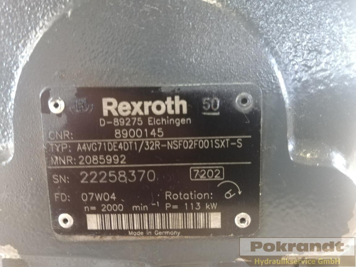 Rexroth Bosch A4VG71DE4DT1 32R NSF02F001SXT-S - 2 Einheiten vorhanden - Bomba hidráulica: foto 2 Rexroth Bosch A4VG71DE4DT1 32R NSF02F001SXT-S - 2 Einheiten vorhanden - Bomba hidráulica: foto 2