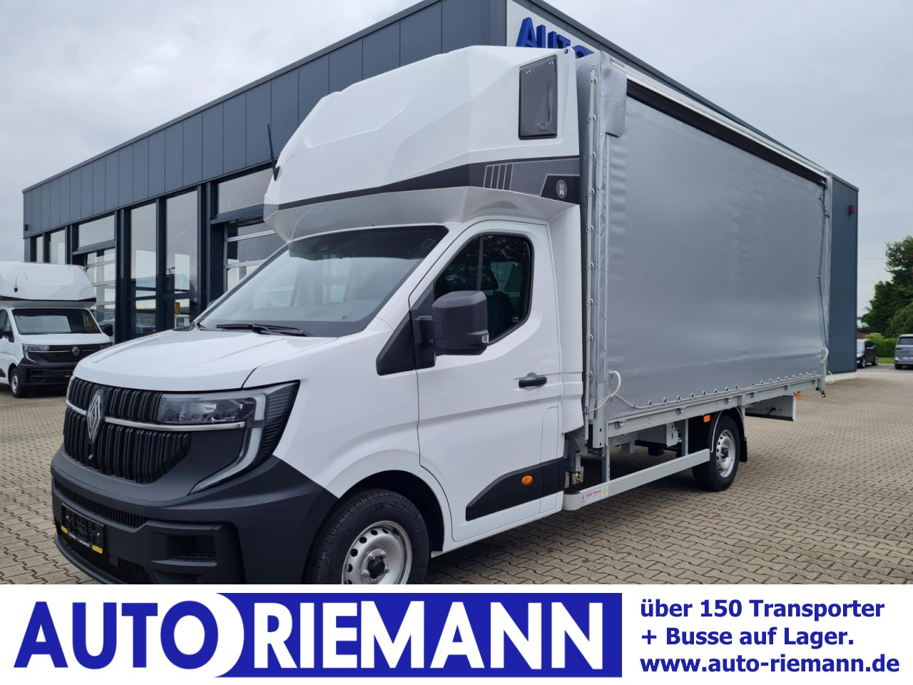 Renault Master 35 Pritsche Schiebe Plane Schlafkab 10 PAL LUFTFEDER - Carrinha de lona: foto 1 Renault Master 35 Pritsche Schiebe Plane Schlafkab 10 PAL LUFTFEDER - Carrinha de lona: foto 1