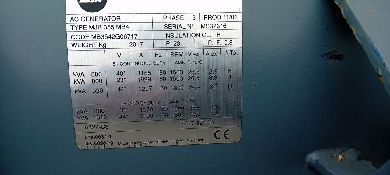 MAN MAN Generator Set Stamford 640 KW 800 KVA Diesel, 2017 Model, 931 HP, 8000 kg, Low Hours, For Sale in Poland - Gerador elétrico: foto 5 MAN MAN Generator Set Stamford 640 KW 800 KVA Diesel, 2017 Model, 931 HP, 8000 kg, Low Hours, For Sale in Poland - Gerador elétrico: foto 5