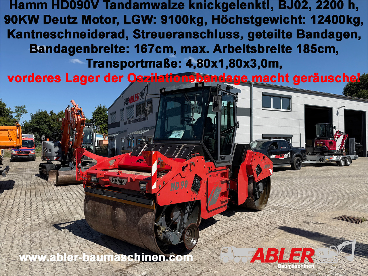 Hamm HD090V Tandemwalze knickgelenkt - Compactador de asfalto: foto 1 Hamm HD090V Tandemwalze knickgelenkt - Compactador de asfalto: foto 1