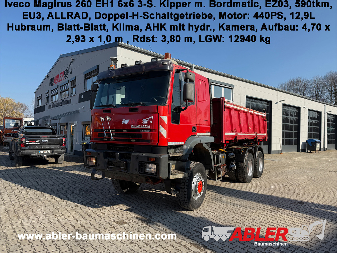 Iveco Magirus 260 EH1 6x6 3-S.-Kipper Bordmatic 6x6 - Camião basculante: foto 1 Iveco Magirus 260 EH1 6x6 3-S.-Kipper Bordmatic 6x6 - Camião basculante: foto 1