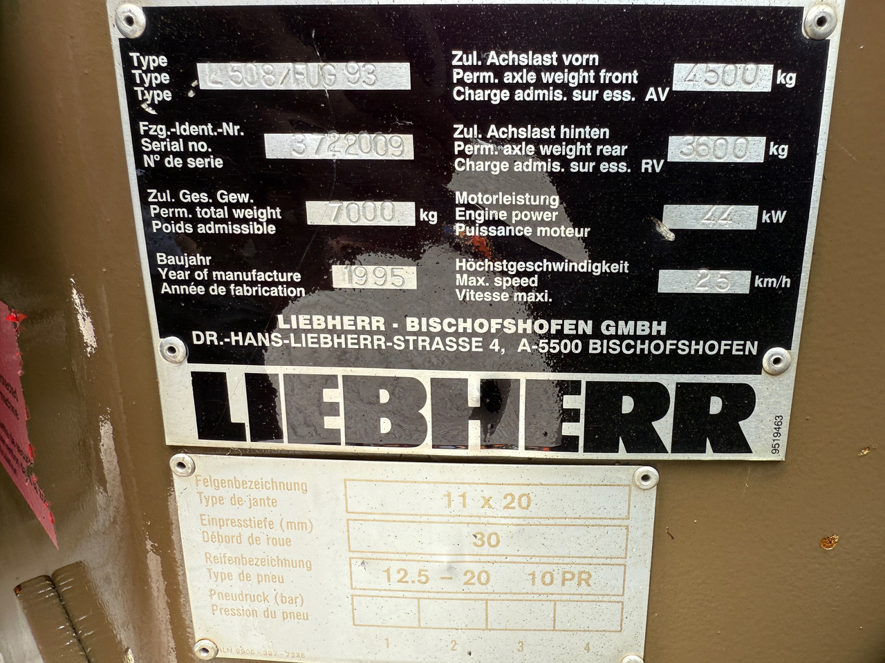 Pá carregadora de rodas Liebherr L508 / FUG93 Radlader: foto 12