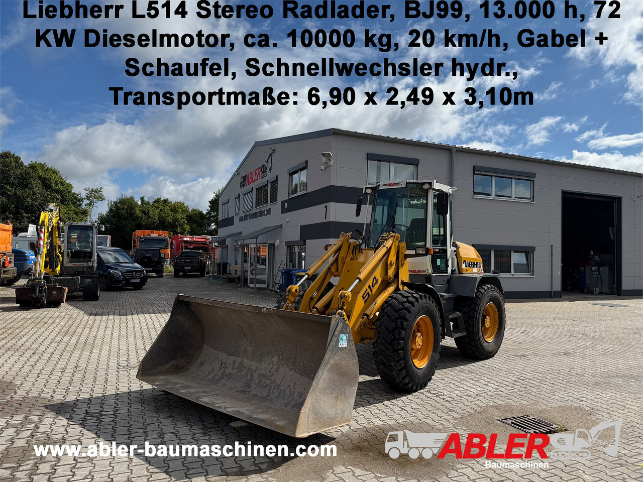 Liebherr L514 Stereo Radlader Gabel+Schaufel+SW - Pá carregadora de rodas: foto 1 Liebherr L514 Stereo Radlader Gabel+Schaufel+SW - Pá carregadora de rodas: foto 1